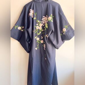 Vintage Floral Japanese Kimono